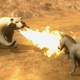 A polar bear, equipped with flamethrowers, attacks a pair of donkeys. Screenshot taken from store page.
